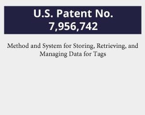 METHOD AND SYSTEM FOR STORING, RETRIEVING, AND MANAGING DATA FOR TAGS – U.S. Patent No. 7,956,742