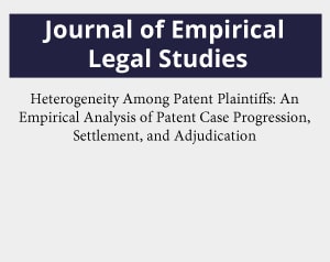 Heterogeneity Among Patent Plaintiffs: An Empirical Analysis of Patent Case Progression, Settlement, and Adjudication